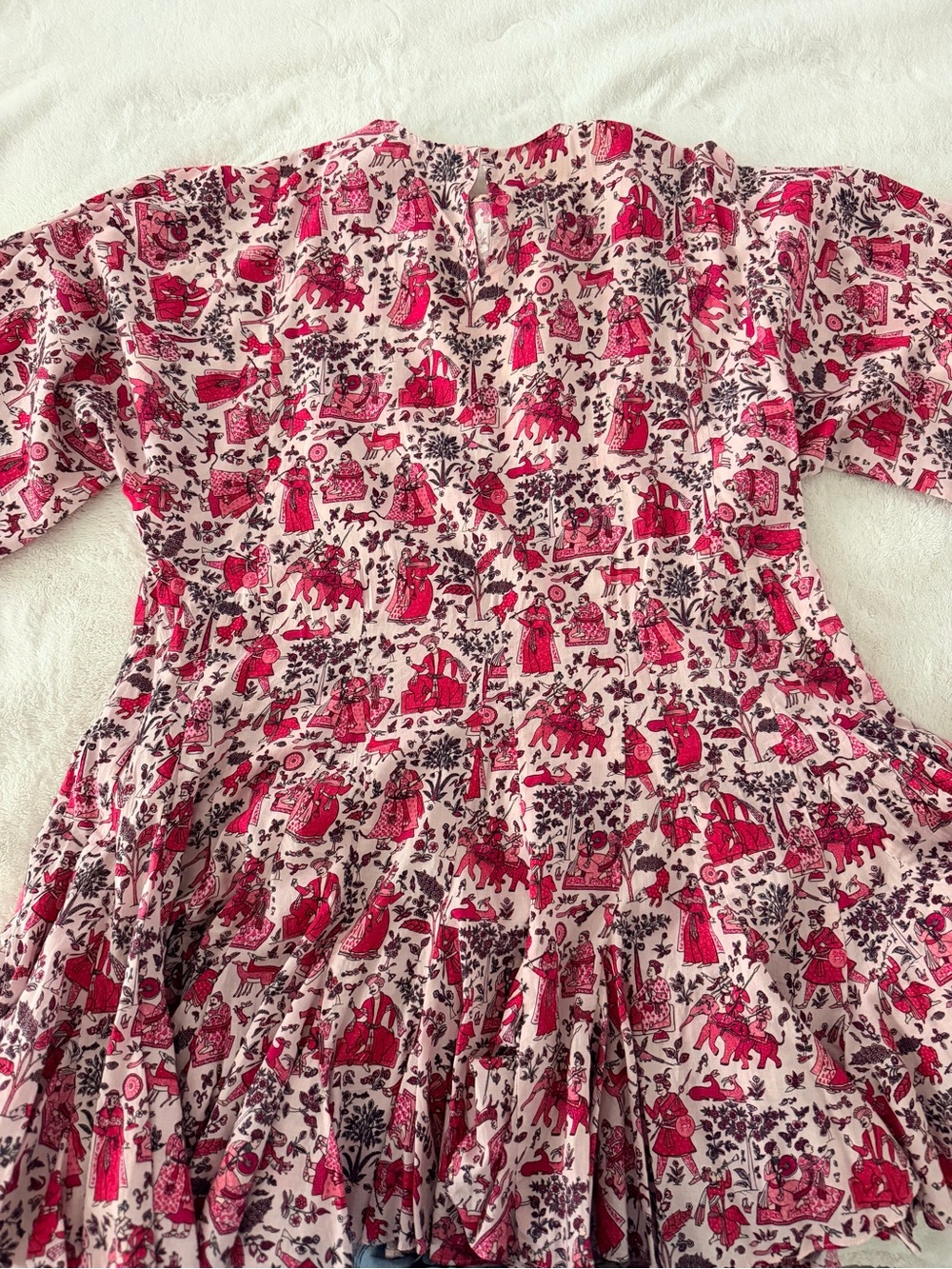 RHODE Pink & Red Printed Mini Dress - Picture 4 of 7